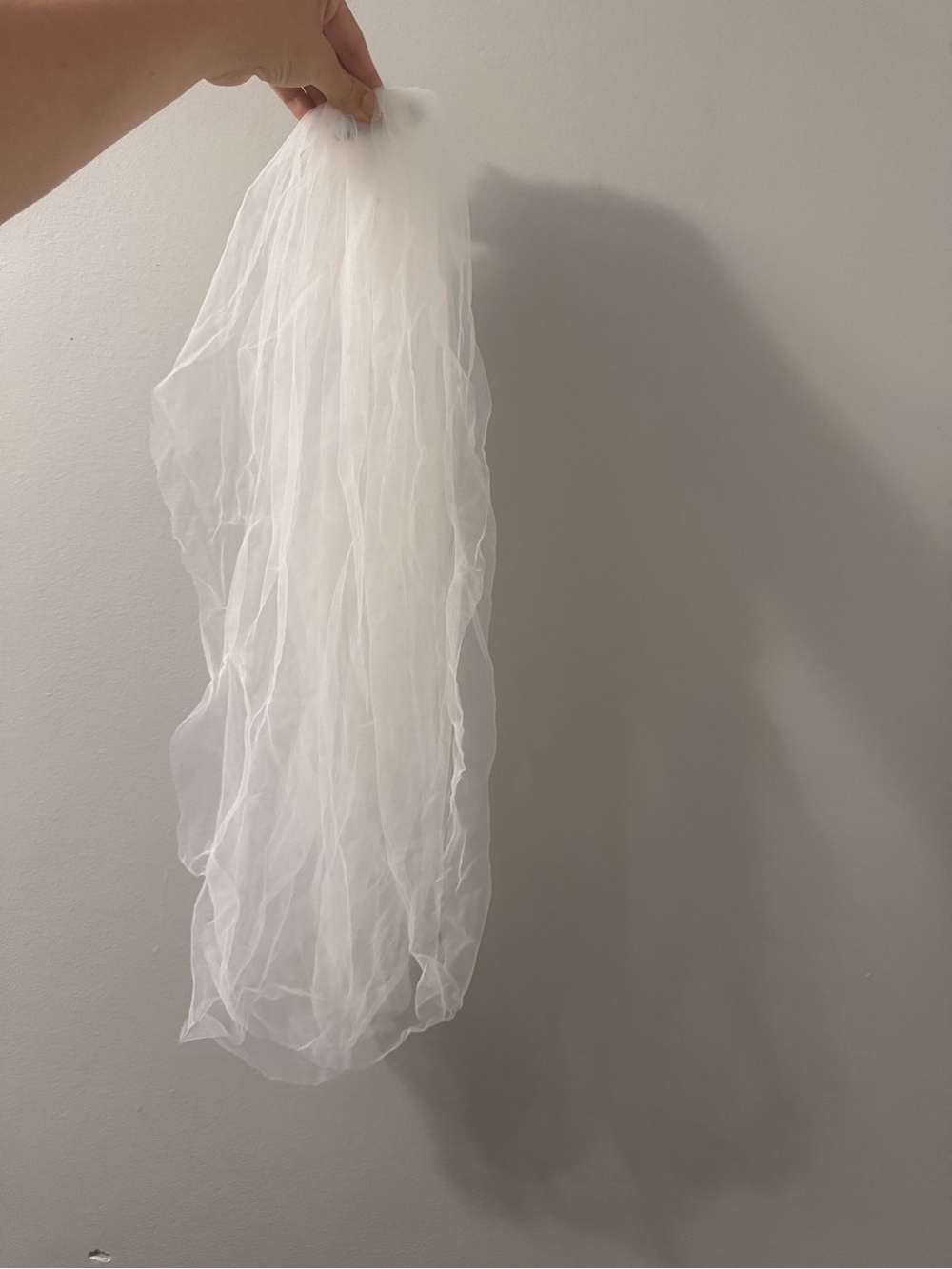 White Sheer Bridal Veil - Lightweight Tulle